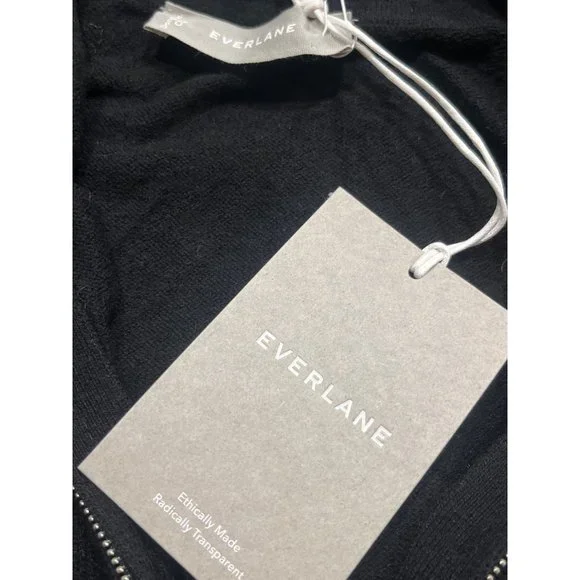 Everlane The Luxe Merino Half-Zip Sweater in Black Medium New Womens Knit Top - Picture 7 of 11